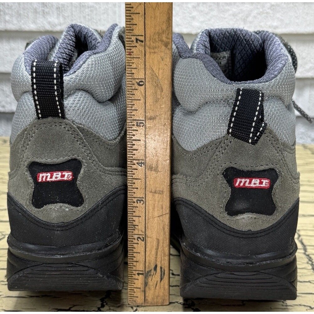 MBT Gray Leather Lace Up Round Toe Outdoor Hiking Boot W Original Box Womens 6 - Picture 8 of 16